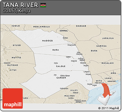 Classic Style Panoramic Map of TANA RIVER
