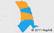 Political Simple Map of TANA RIVER, cropped outside
