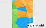 Political Simple Map of TANA RIVER, political shades outside