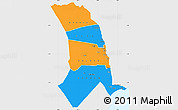 Political Simple Map of TANA RIVER, single color outside
