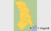 Savanna Style Simple Map of TANA RIVER, single color outside