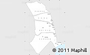 Silver Style Simple Map of TANA RIVER, single color outside