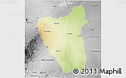 Physical 3D Map of GARBA TULLA, desaturated