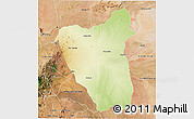 Physical 3D Map of GARBA TULLA, satellite outside