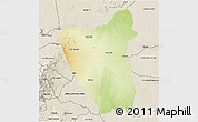 Physical 3D Map of GARBA TULLA, shaded relief outside