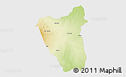 Physical 3D Map of GARBA TULLA, single color outside