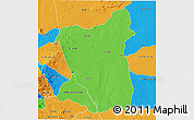 Political 3D Map of GARBA TULLA