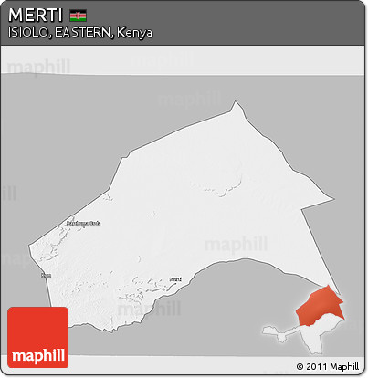 Gray 3D Map of MERTI, single color outside