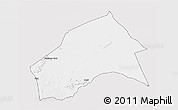 Silver Style 3D Map of MERTI, single color outside