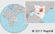 Gray Location Map of MERTI, highlighted country, highlighted parent region, within the entire country