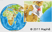Physical Location Map of MERTI, highlighted country, highlighted grandparent region, within the entire country