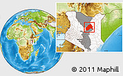 Physical Location Map of MERTI, highlighted country, highlighted grandparent region