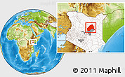 Physical Location Map of MERTI, highlighted country, highlighted parent region