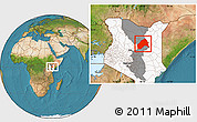 Satellite Location Map of MERTI, highlighted country, highlighted grandparent region
