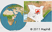 Satellite Location Map of MERTI, highlighted country, highlighted parent region