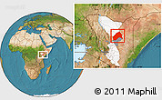 Satellite Location Map of MERTI, highlighted parent region, highlighted grandparent region