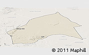 Shaded Relief Panoramic Map of MERTI, lighten