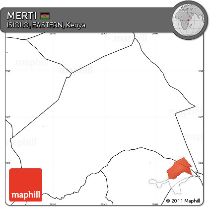 Blank Simple Map of MERTI, no labels