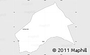 Silver Style Simple Map of MERTI, single color outside