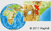 Physical Location Map of EASTERN, within the entire country