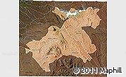Satellite 3D Map of MACHAKOS, darken