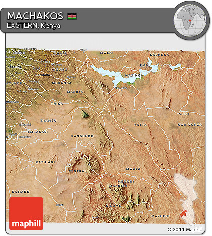 Satellite 3D Map of MACHAKOS