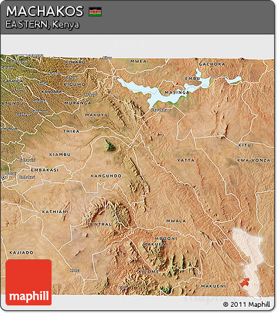 Satellite 3D Map of MACHAKOS