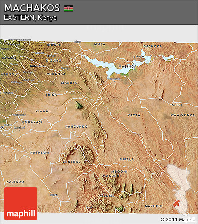 Satellite 3D Map of MACHAKOS