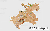 Satellite 3D Map of MACHAKOS, single color outside