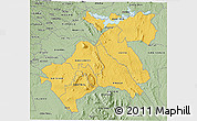 Savanna Style 3D Map of MACHAKOS
