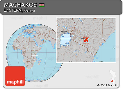 Gray Location Map of MACHAKOS