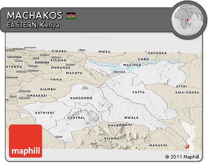 Classic Style Panoramic Map of MACHAKOS