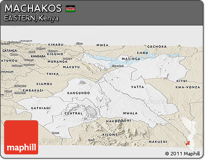 Classic Style Panoramic Map of MACHAKOS