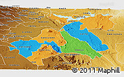 Political Panoramic Map of MACHAKOS, physical outside