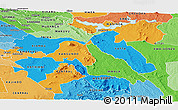 Political Panoramic Map of MACHAKOS, political shades outside