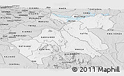 Silver Style Panoramic Map of MACHAKOS
