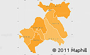 Political Shades Simple Map of MACHAKOS, single color outside