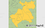 Savanna Style Simple Map of MACHAKOS