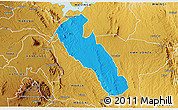 Political 3D Map of YATTA, physical outside