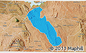Political 3D Map of YATTA, satellite outside