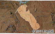Satellite 3D Map of YATTA, darken