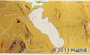 Shaded Relief 3D Map of YATTA, physical outside