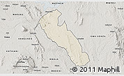 Shaded Relief 3D Map of YATTA, semi-desaturated