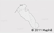 Silver Style 3D Map of YATTA, single color outside