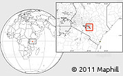Blank Location Map of YATTA, highlighted parent region
