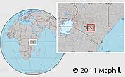 Gray Location Map of YATTA