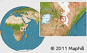 Satellite Location Map of YATTA, highlighted grandparent region