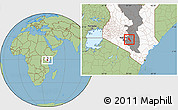Savanna Style Location Map of YATTA, highlighted country, highlighted grandparent region