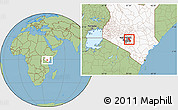 Savanna Style Location Map of YATTA, highlighted country, highlighted parent region