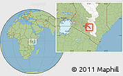 Savanna Style Location Map of YATTA, highlighted grandparent region